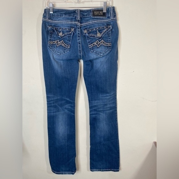 Miss Me Womens Easy Boot Cut Jeans Size 27 Embellished Mid Rise‎ Flap Pocket. - Picture 7 of 7